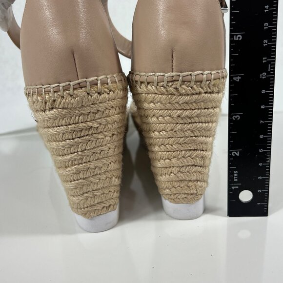 Charles By Charles David Engage Nude Strappy Espadrille Wedge Sandals Size 10M - Picture 2 of 12